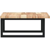  Zidna polica za umivaonik od čelika i masivnog bagremovog drva Smeđa 50 x 50 x 2 cm | Shoptok.si