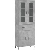  Visoka komoda siva betona 69,5x34x180 cm od konstruiranog drva Slike