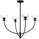  Alora Mood ALM-SYLVIA4-BK-CL - Luster na štapu SYLVIA 4xE14/40W/230V crna | Eponuda.com
