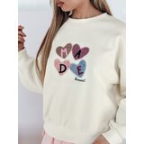 DStreet Bluza damske oversiz z sercami MADELIN beżowa | Shoptok.si