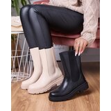 Resti Beige women's high boots with flat heel Vedesa | ePonuda.com