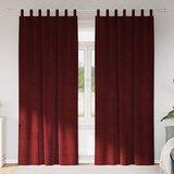  Zavjese za zamračivanje 2 pcs Vinska crvena 140 x 260 cm Baršun | shoptok.hr