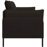 SOFA za dvije osobe 2-sjedalo Crna 188 x 81 x 89 cm Baršun - Crna 145 cm | shoptok.hr