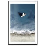  Plakat - Yacht on the Sea 60x90 Crni okvir s margom | shoptok.hr