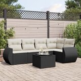  5-dijelni set vrtnih sofa s jastucima poliratan smeđi | shoptok.hr