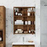  Kupaonski ormar s ogledalom Staro drvo 40 x 10,5 x 60,5 cm | shoptok.hr