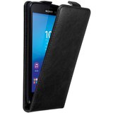 Cadorabo Ohišje, združljivo z Sony Xperia M4 AQUA v nočna črna - Zaščitni ovitek v obliki flipa z magnetnim zapiranjem, (20551741) | Shoptok.si