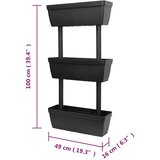  Vrtna sadilica 3 kom 100 cm antracit | shoptok.hr