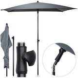 Vilde 489347 pravokutni vrtni suncobran 200 × 125 cm, podesivi nagib, UPF 30+ – sivi | shoptok.hr