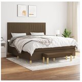 vidaXL Box spring postelja z vzmetnico temno rjava 180x200 c Cene