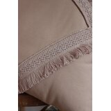 Dekorativna blazina Boho s čipko - Pudrasto rožnata | Shoptok.si