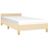  Za krevet s uzglavljem krem 90x200 cm od tkanine | shoptok.hr