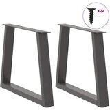  Noge za klub stolić V-oblika 2 kom antracit 60 x (42-43,3) cm čelik | shoptok.hr