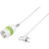 Renkforce Električni podaljševalni kabel\, vtikač z zaščitnim stikalom\, bela\, zelena 5.00 m (20421921) Cene