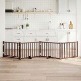 VidaXL Vrata za pse s vratima sklopiva 4 panela smeđi hrast 320 cm VidaXL Vrata za pse s vratima sklopiva 4 panela smeđi hrast 320 cm Slike