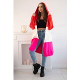 Kesi Striped hooded sweater red+ecru+pink Cijene