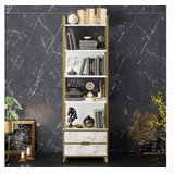Hanah home Frida 60 cm bijela polica za knjige 59,3x191x35,2 cm, bijela | Eponuda.ba