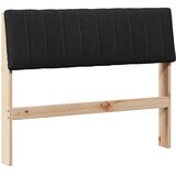  Tapecirani uzglavlje Crna 100 cm Čvrsto borovo drvo | shoptok.hr