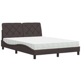  Postelja z vzmetnico temno rjav 120x200 cm blago, (21829355) | Shoptok.si