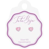 Tutu Biju Uhančki Hearth 6.0 mm - Silver Rose Pois - THE60S017 Cene