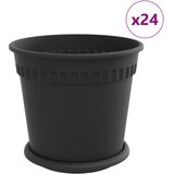  Saksije za biljke 24 pcs Crna Ø 19 x 16 cm Plastika | shoptok.hr