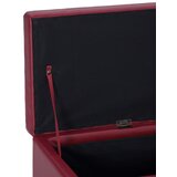  Klupa s pretincem za pohranu od umjetne kože 116 cm crvena | shoptok.hr