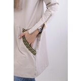 Kesi Sweatshirt with decorative belt in beige color | ePonuda.com