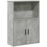 Maison Chic Knjižna omara - Knjižni regal betonsko siva 60x24x85 cm inženirski les, (21724551) Cene