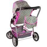  Voziček za punčke 2-v-1 Nosilka Stars - siva | Shoptok.si