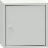  kockasta omarica s ključavnico, vxšxg 450 x 450 x 426 mm, svetlo sive barve | Shoptok.si