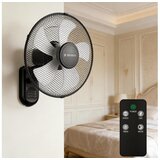  ZEVENTI - Zidni ventilator FANNY 45W/230V, prečnik 41 cm, crne boje, sa daljinskim upravljačem | Eponuda.com