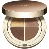 Clarins Ombre 4 Colour Eye Palette paleta senčil za oči za dolgoobstojen učinek odtenek 04 - Brown Sugar Gradation 4,2 g