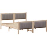  Okvir kreveta Smeđa i taupe 160 x 200 cm Masivna borovina | shoptok.hr