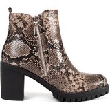 Shelvt Heeled ankle boots with a snakeskin pattern | Shoptok.si