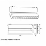  magnetic slim svetiljka LED26-ZD-12T 12W 3000K 24° 48V dc bela | ePonuda.com