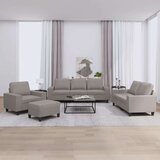 vidaXL 4-dijelni set sofa smeđesivi od tkanine | shoptok.hr