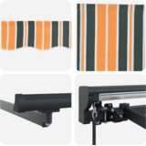  Skrovita tenda Zelena i žuta 500x300 cm | shoptok.hr
