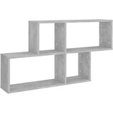 vidaXL Stenska polica betonsko siva 100x18x53 cm iverna plošča | Shoptok.si