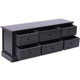 TV ormarić crni 108 x 30 x 40 cm od masivnog drva paulovnije | shoptok.hr