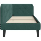  Kutni okvir kreveta Tamnozelena 80 x 200 cm Baršun | shoptok.hr