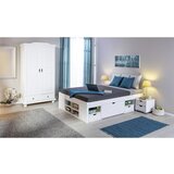 Livetastic omara za oblačila reutte, bela, masiven bor | Shoptok.si