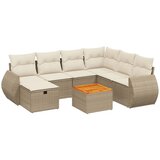 Maison Chic Seti vrtnega pohištva - Vrtna garnitura - Vrtni pohištvo set 8-delna z blazinami bež poli ratan, (21800926) | Shoptok.si