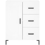  Visoka komoda bijela 69,5x34x180 cm konstruirano drvo Slike