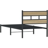 vidaXL Metalni okvir kreveta bez madraca boja hrasta sonome 100x200 cm | shoptok.hr