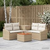  Set sofe 6 kom. Bež i krem bijela Poli Rattan i čelik | shoptok.hr