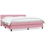  Box spring postelja z vzmetnico roza 180x210 cm žamet, (21792598) | Shoptok.si