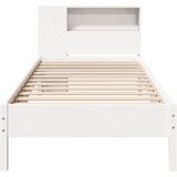  Krevet s regalom za knjige bez madraca bijeli 75x190cm borovina | shoptok.hr