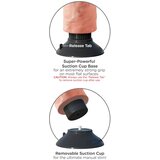 King Cock 10 savitljivi, testisi, vibrator sa vakuumom (25 cm) - prirodni | shoptok.hr