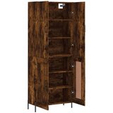  Visoka komoda dimljeni hrast 69 5x34x180 cm konstruiranog drva | shoptok.hr