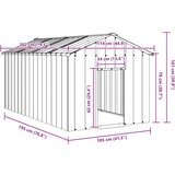  za pse s krovom 114x202x101 cm pocinčani čelik | Eponuda.com